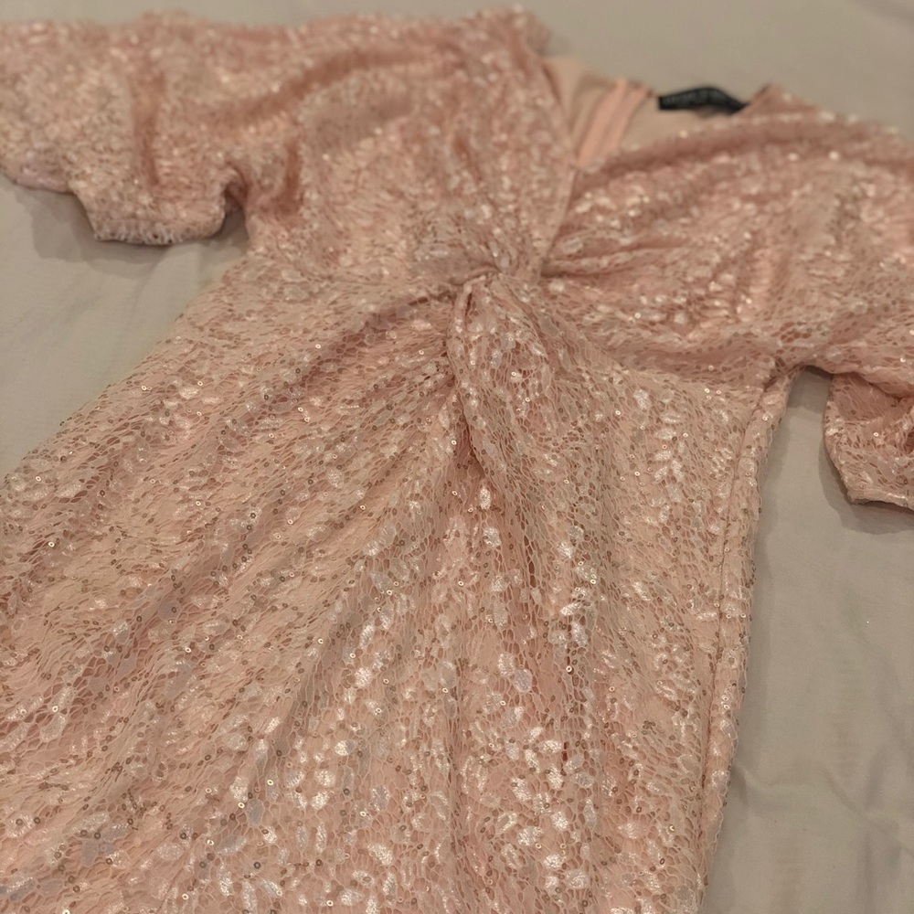Blush Pink Sequined ASOS Dress